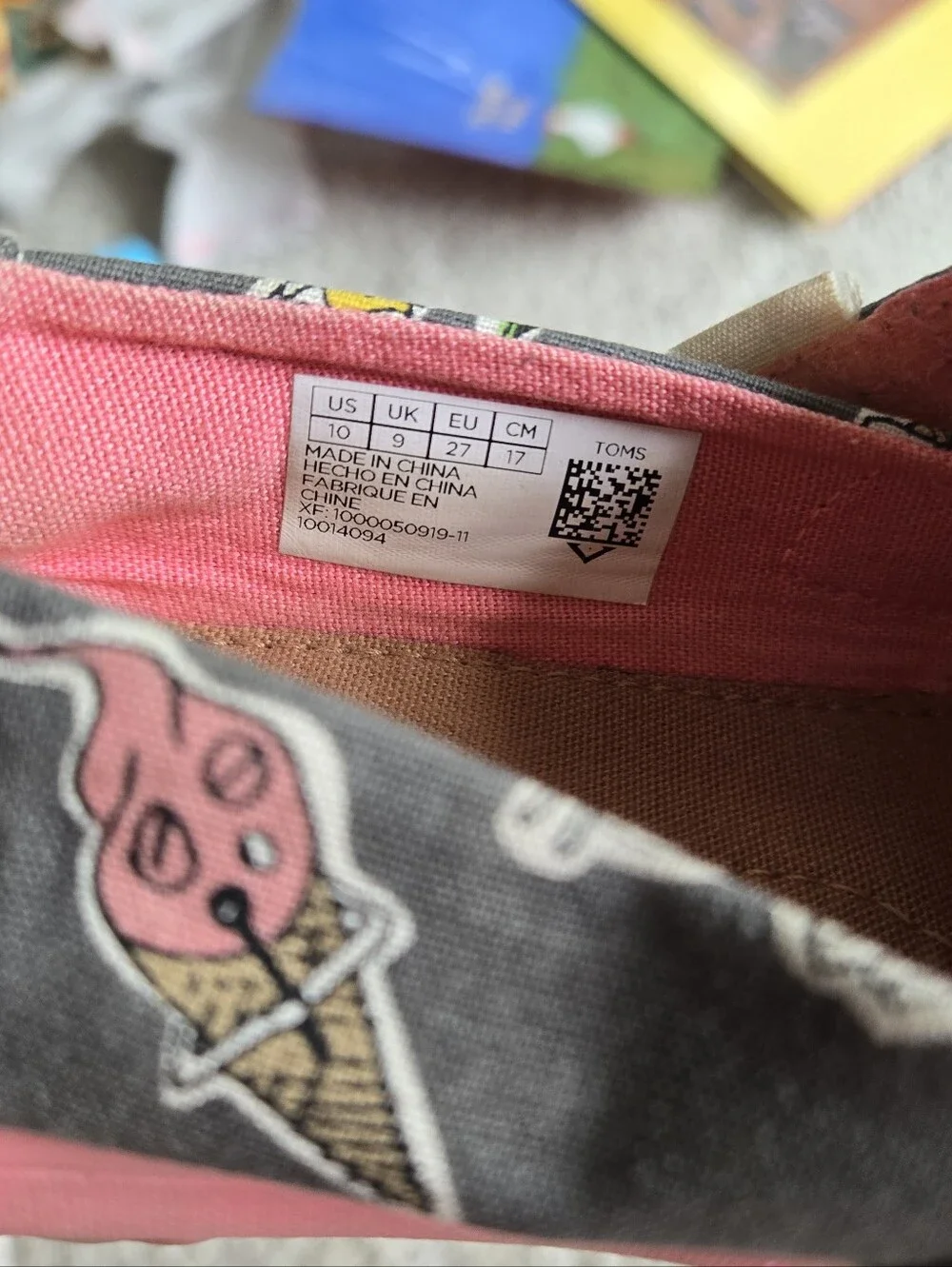 Toddler Size 10- Toms Slides- Unicorn, Ice Cream, Pineapple